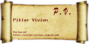 Pikler Vivien névjegykártya